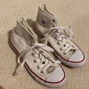 Women’s White High Top Converse Size 8